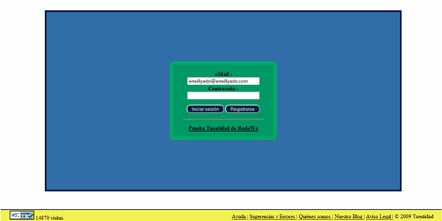 La portada con la versión 0.0 La portada con la versión 0.0